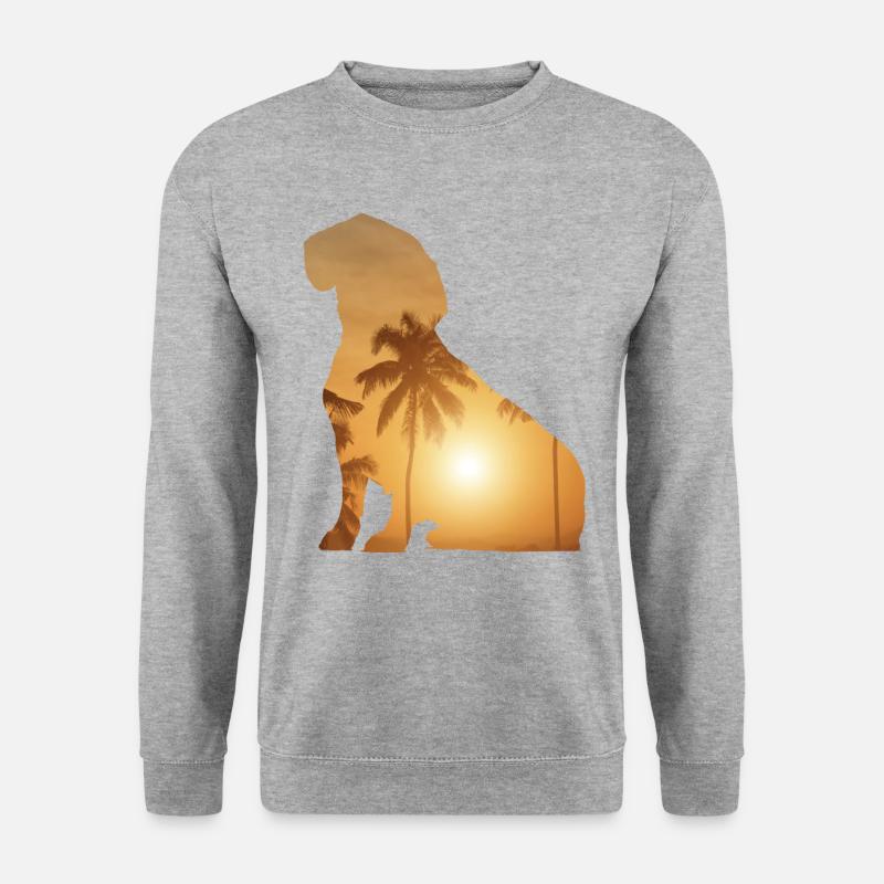 Sommerstrand - Spürhund - Unisex Pullover - Weißgrau meliert