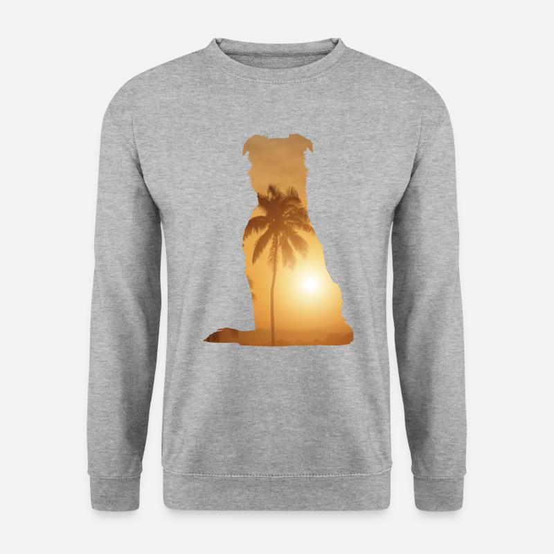 Sommerstrand - Border Collie - Unisex Pullover - Weißgrau meliert