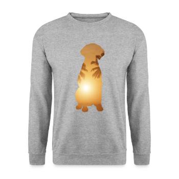 Summer Beach - German pointer - Unisex Sweatshirt - salt & pepper - Front - Alina (178cm) & Michal (187cm)