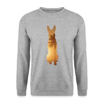 Summer beach - Malinois - Unisex Sweatshirt - salt & pepper - Front - Alina (178cm) & Michal (187cm)