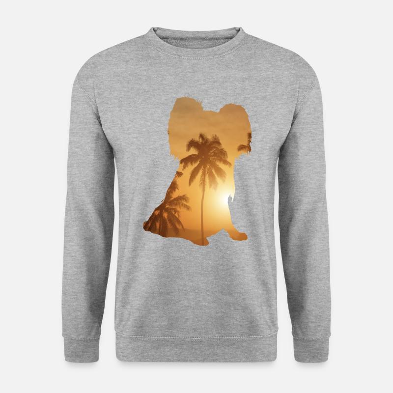 Sommerstrand - Papillon - Unisex Pullover - Weißgrau meliert