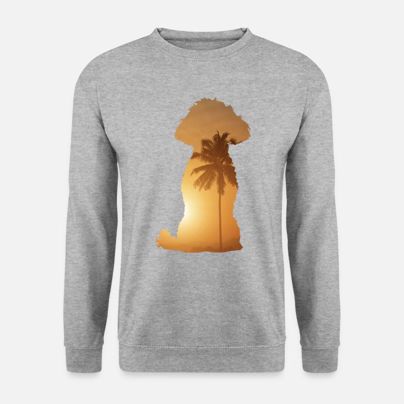 Summer beach - Poodle - Unisex Sweatshirt - salt & pepper