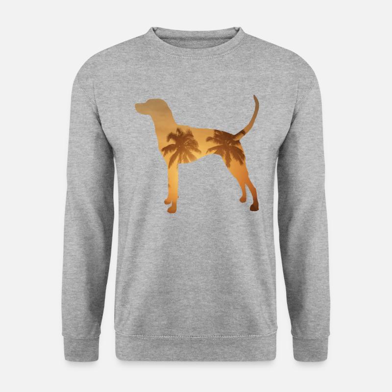 Plage d’été - Redbone Coonhound - Sweat-shirt Unisexe - gris chiné