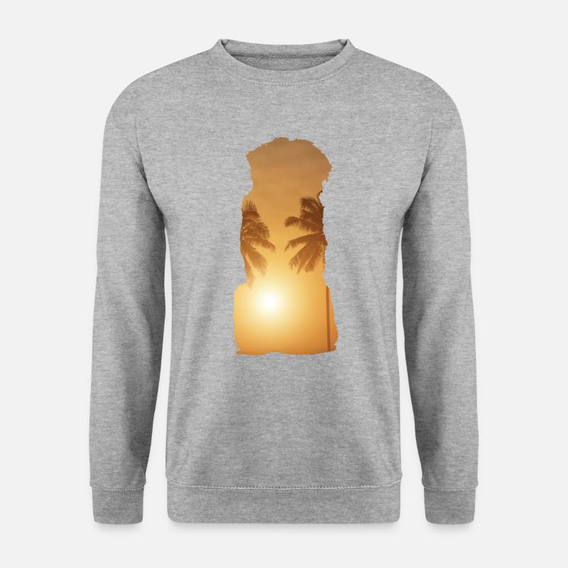 Sommerstrand - St. Bernard - Unisex Pullover - Weißgrau meliert