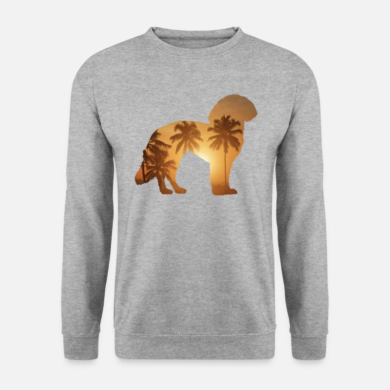 Sommer Beach - Yorkshire Terrier - Unisex Pullover - Weißgrau meliert
