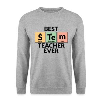 Meilleur professeur de STIM de tous les temps - Sweat-shirt Unisexe - gris chiné - Devant - Alina (178cm) & Michal (187cm)