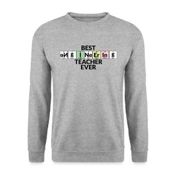 Meilleur professeur d’ingénierie de tous les temps - Sweat-shirt Unisexe - gris chiné - Devant - Alina (178cm) & Michal (187cm)