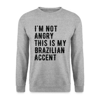 Je ne suis pas méchant, mon accent brésilien - Sweat-shirt Unisexe - gris chiné - Devant - Alina (178cm) & Michal (187cm)
