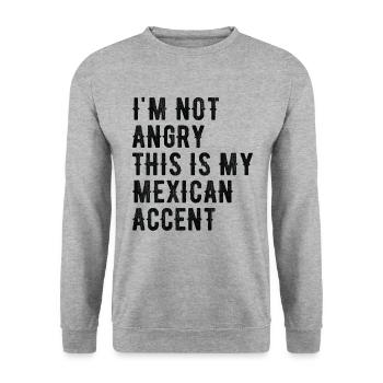 Je ne suis pas méchant, mon accent mexicain - Sweat-shirt Unisexe - gris chiné - Devant - Alina (178cm) & Michal (187cm)