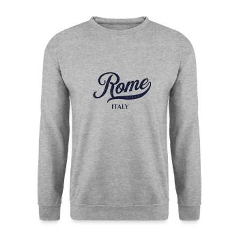 Retro Italy Stadt - Vintage Rome - Unisex Pullover - Weißgrau meliert - Vorne - Alina (178cm) & Michal (187cm)