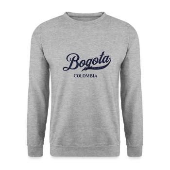 Retro Colombia City - Vintage Bogota - Unisex Sweatshirt - salt & pepper - Front - Alina (178cm) & Michal (187cm)