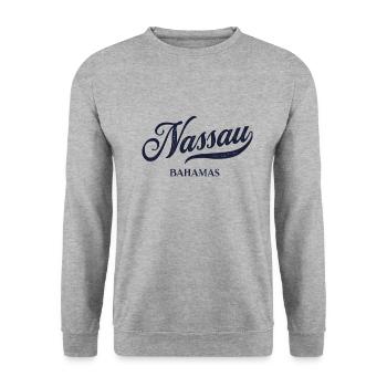 Retro Bahamas City - Vintage Nassau - Unisex Sweatshirt - salt & pepper - Front - Alina (178cm) & Michal (187cm)