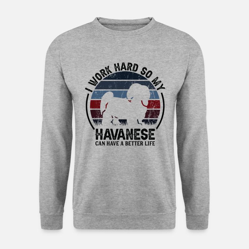 Hard Work - Retro Havanese - Unisex Sweatshirt - salt & pepper