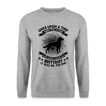 Es War Einmal - Bretagne - Unisex Pullover - Weißgrau meliert - Vorne - Alina (178cm) & Michal (187cm)