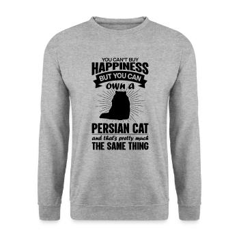 Peut acheter un chat persan - Sweat-shirt Unisexe - gris chiné - Devant - Alina (178cm) & Michal (187cm)