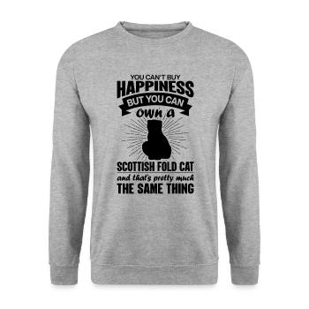 Peut acheter un chat Scottish Fold - Sweat-shirt Unisexe - gris chiné - Devant - Alina (178cm) & Michal (187cm)