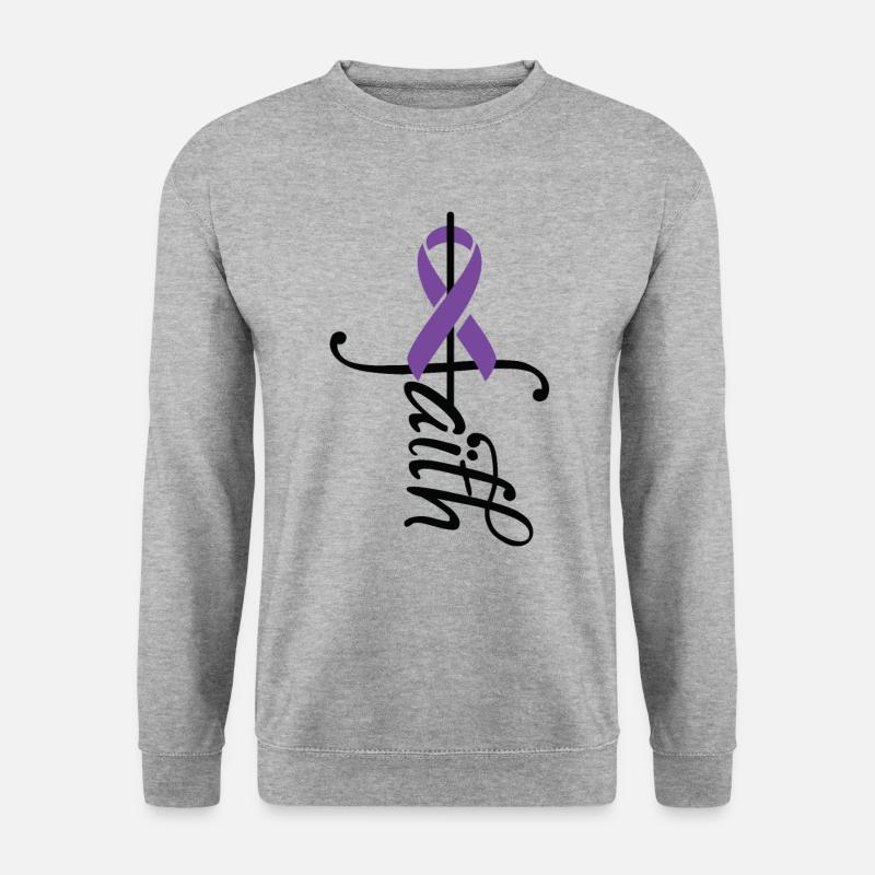 Band-Alzheimer-Krebs-Bewusstsein - Unisex Pullover - Weißgrau meliert