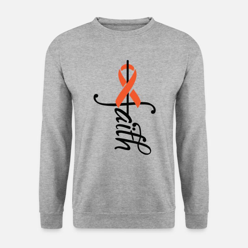 Ribbon COPD-Bewusstsein - Unisex Pullover - Weißgrau meliert