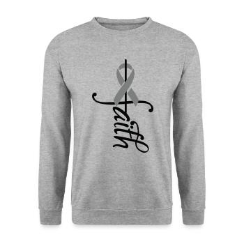 Band Asthma Awareness - Unisex Sweatshirt - salt & pepper - Front - Alina (178cm) & Michal (187cm)