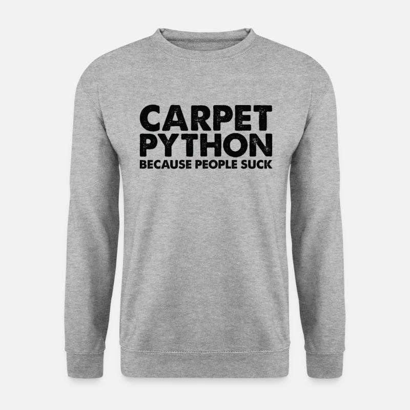 Leute Saugen Teppich-Python-Schlange - Unisex Pullover - Weißgrau meliert