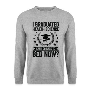 Je suis diplômé en sciences de la santé - Sweat-shirt Unisexe - gris chiné - Devant - Alina (178cm) & Michal (187cm)