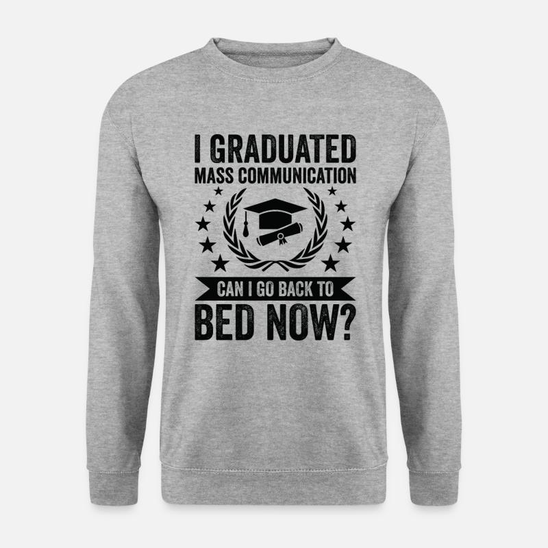 Ich Graduierte Massenkommunikation - Unisex Pullover - Weißgrau meliert