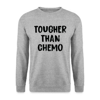 Härter Als Chemotroschenkrebs - Unisex Pullover - Weißgrau meliert - Vorne - Alina (178cm) & Michal (187cm)