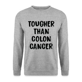 Harder than colon cancer - Unisex Sweatshirt - salt & pepper - Front - Alina (178cm) & Michal (187cm)