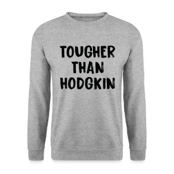 Harder Than Hodgkin Cancer - Unisex Sweatshirt - salt & pepper - Front - Alina (178cm) & Michal (187cm)