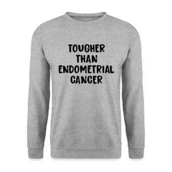 Harder than endometrial cancer - Unisex Sweatshirt - salt & pepper - Front - Alina (178cm) & Michal (187cm)