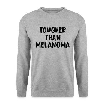 Harder Than Melanoma Cancer - Unisex Sweatshirt - salt & pepper - Front - Alina (178cm) & Michal (187cm)