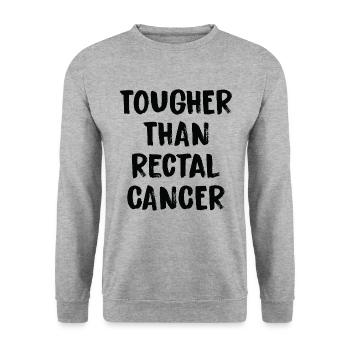 Härter Als Rektalkrebs - Unisex Pullover - Weißgrau meliert - Vorne - Alina (178cm) & Michal (187cm)