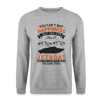 Je ne peux pas acheter de chance, mais Jetboat - Sweat-shirt Unisexe - gris chiné - Devant - Alina (178cm) & Michal (187cm)
