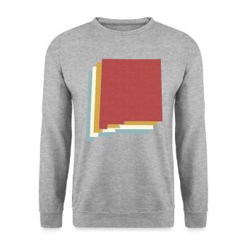État des États-Unis - Carte vintage Nouveau-Mexique - Sweat-shirt Unisexe - gris chiné - Devant - Alina (178cm) & Michal (187cm)