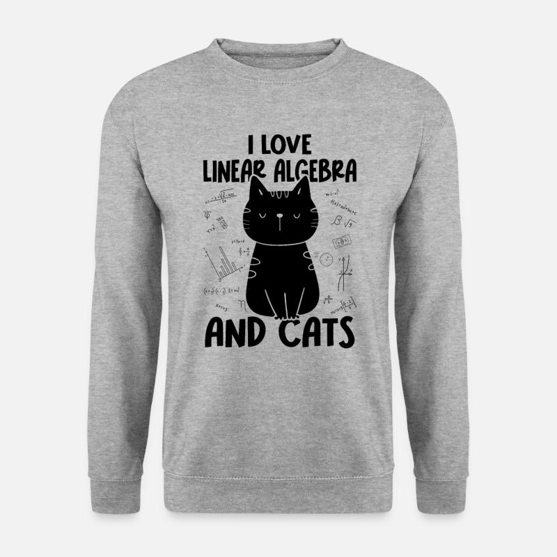 I Love Cats - Linear Algebra - Unisex Sweatshirt - salt & pepper