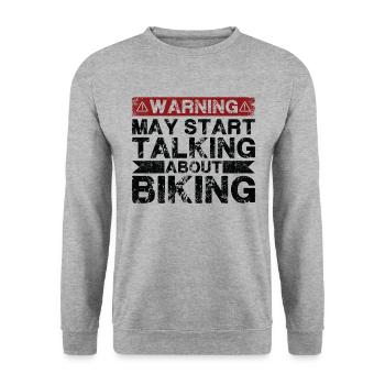 Commencez à parler de cyclisme - Sweat-shirt Unisexe - gris chiné - Devant - Alina (178cm) & Michal (187cm)