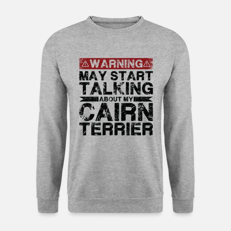 Apropos Cairn-Terrier - Unisex Pullover - Weißgrau meliert