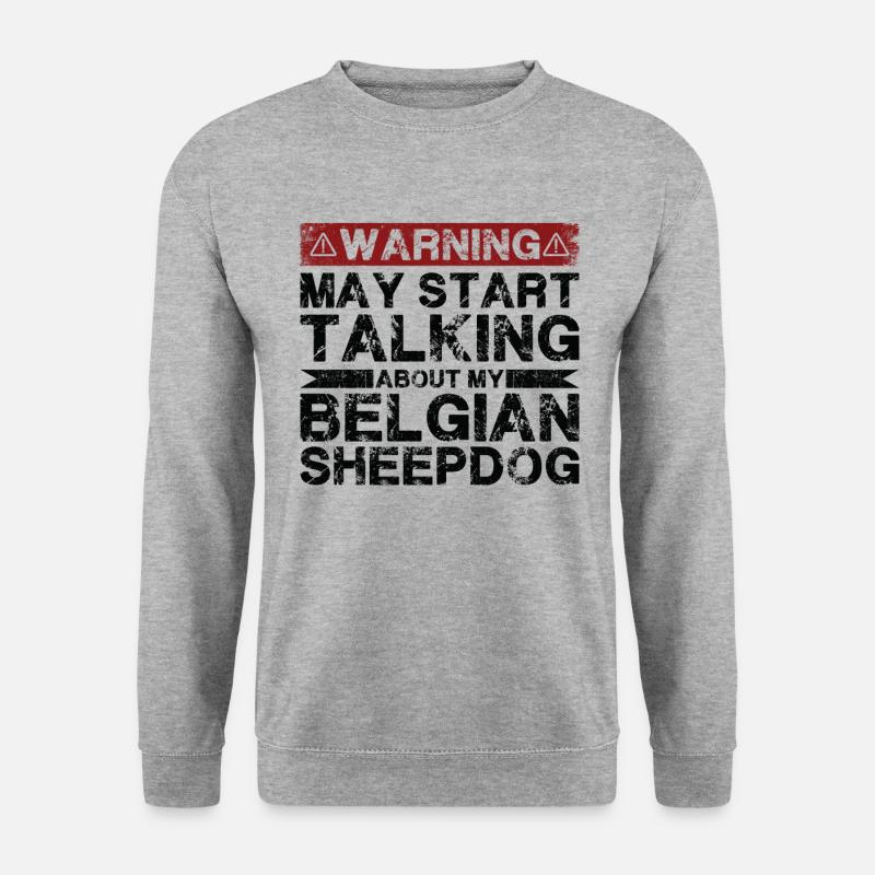 Apropos Belgischer Schäferhund - Unisex Pullover - Weißgrau meliert