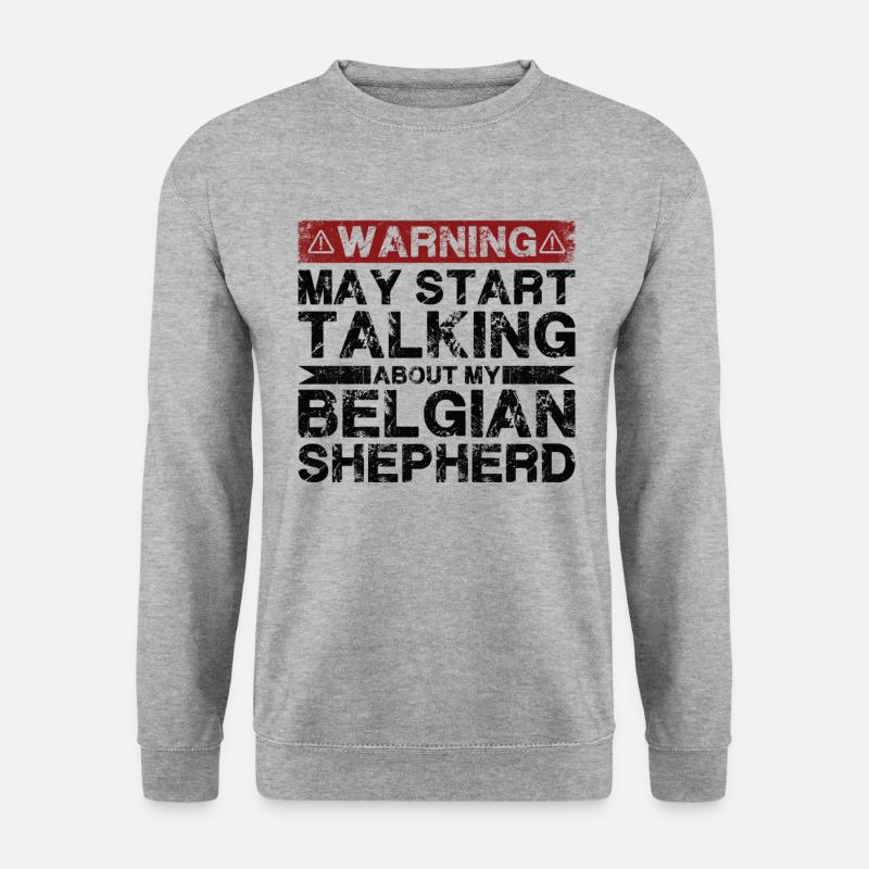 Apropos Belgischer Schäferhund - Unisex Pullover - Weißgrau meliert