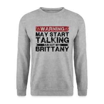 En parlant de Bretagne - Sweat-shirt Unisexe - gris chiné - Devant - Alina (178cm) & Michal (187cm)