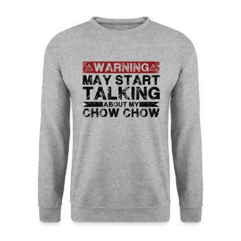 Speaking of Chow Chow - Unisex Sweatshirt - salt & pepper - Front - Alina (178cm) & Michal (187cm)
