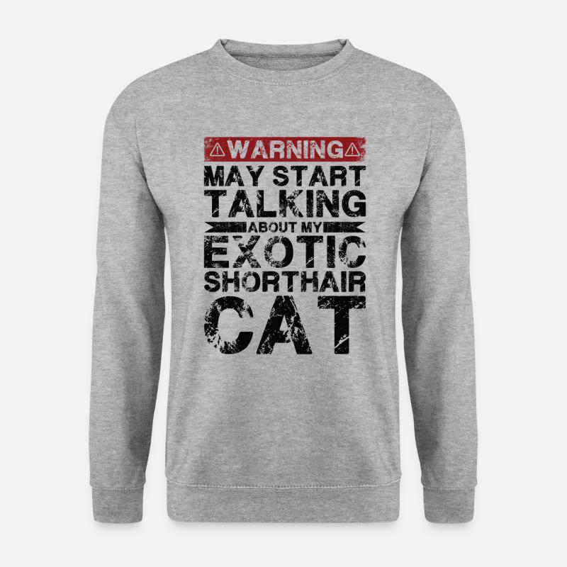 Apropos Exotische Kurzhaarkatze - Unisex Pullover - Weißgrau meliert