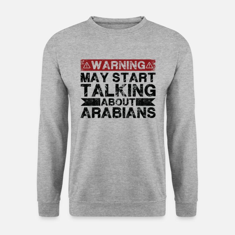 Über Araber Sprechen - Unisex Pullover - Weißgrau meliert