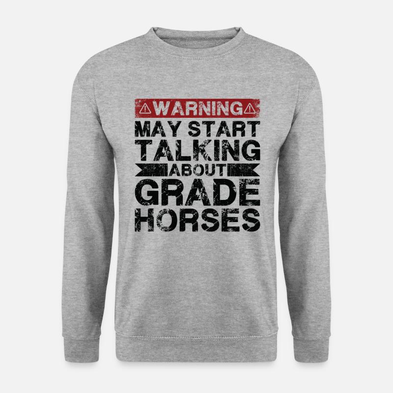 Apropos Grade Horse - Unisex Pullover - Weißgrau meliert