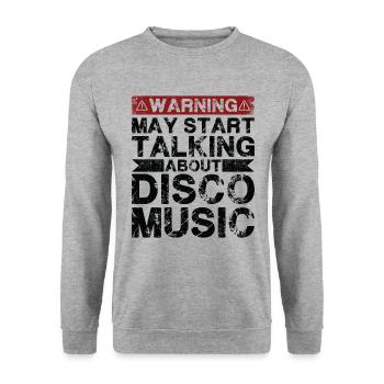 Über Disco -Musik Sprechen - Unisex Pullover - Weißgrau meliert - Vorne - Alina (178cm) & Michal (187cm)