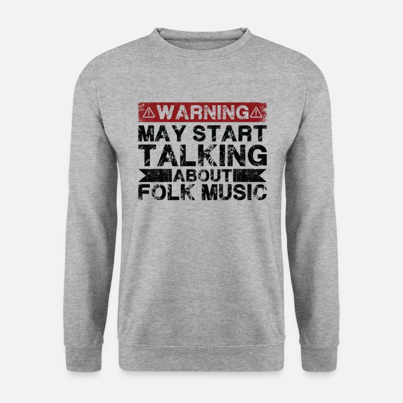 Über Volksmusik Sprechen - Unisex Pullover - Weißgrau meliert