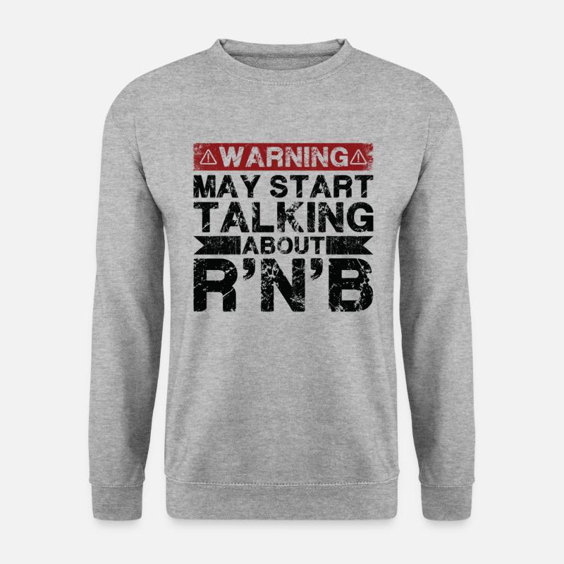 Apropos R'n'B-Musik - Unisex Pullover - Weißgrau meliert