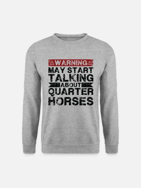 Apropos Quarter Horse - Unisex Pullover - Weißgrau meliert