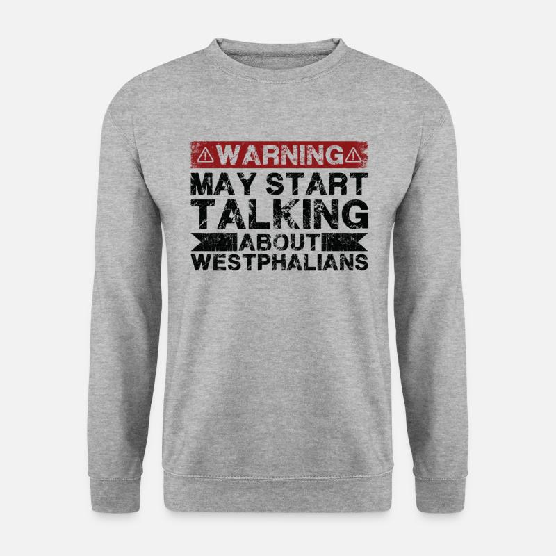 Apropos Westfälisch - Unisex Pullover - Weißgrau meliert