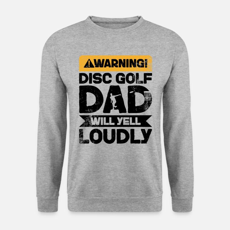 Avertissement Cris - Disc Golf Dad - Sweat-shirt Unisexe - gris chiné
